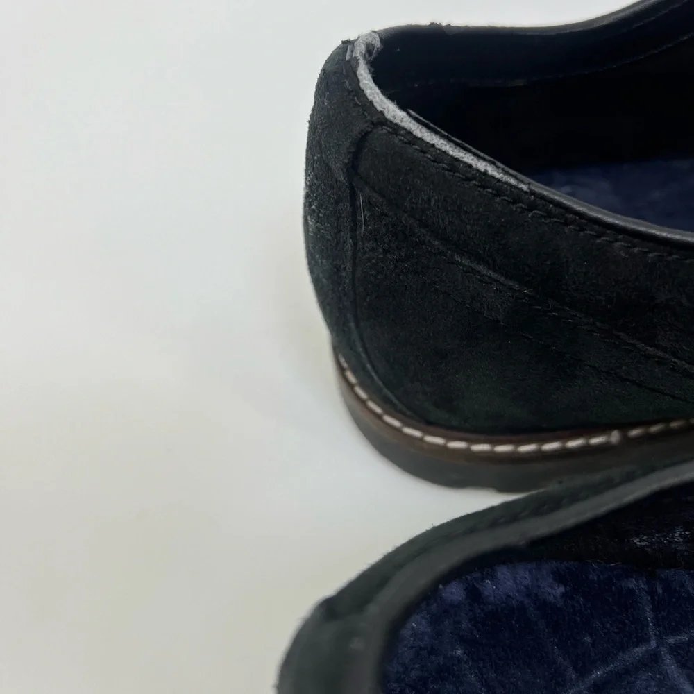Cole Haan Men's Nathan Plain Toe Derby Black Nubuck Leather Comfort 10 M